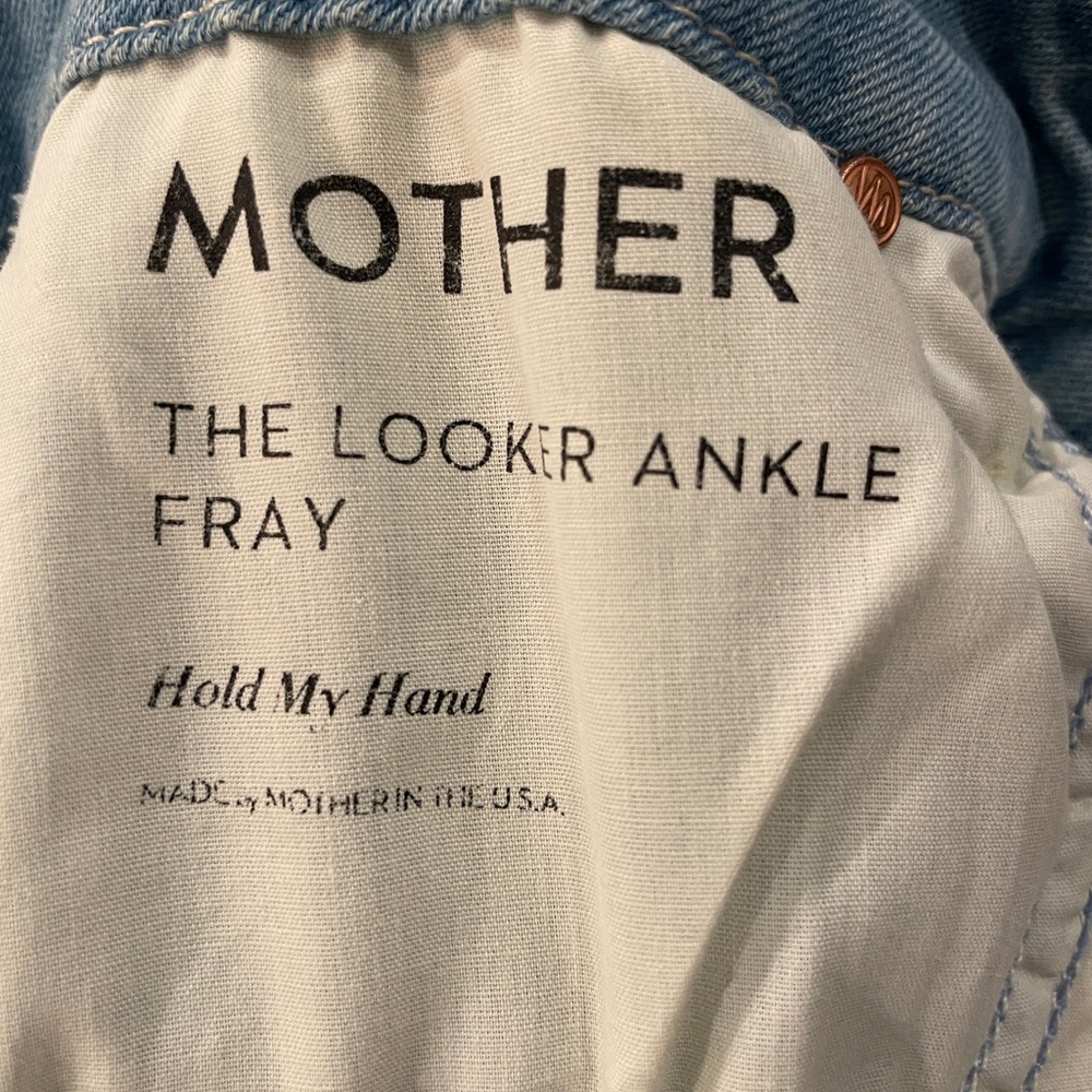 MOTHER The Looker Ankle Fray Jeans, Size 25, Great Condition